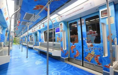 昆明地鐵1、2、6號線列車車廂內(nèi)廣告