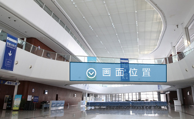 大廈內(nèi)三號(hào)門(mén)側(cè)大理石橫幅廣告