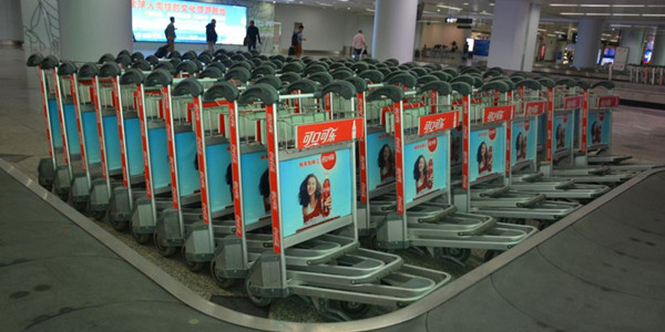 海口美蘭機場手推車廣告