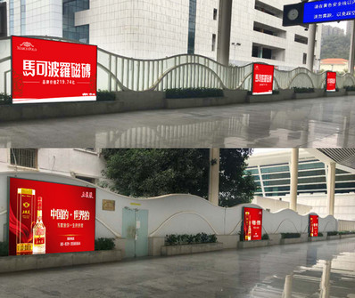廈門(mén)站南、北一站臺(tái)燈箱廣告