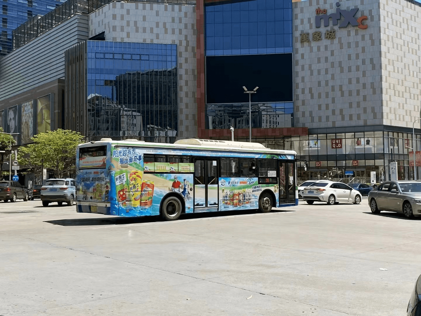 汕頭公交廣告價(jià)格多少錢(qián)？汕頭巴士車(chē)身廣告外車(chē)身貼紙線路案例圖