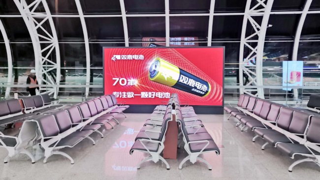 寧波機(jī)場(chǎng)廣告價(jià)格收費(fèi)，寧波櫟社機(jī)場(chǎng)T1航站樓出發(fā)到達(dá)熱門廣告牌