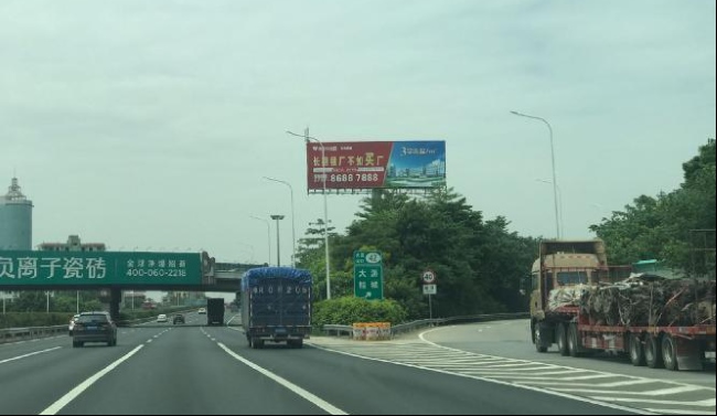 廣佛雙面高桿戶外大牌廣三高速廣告投放，江肇高速廣告價(jià)格